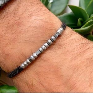 Silver Beaded‎ Bracelet